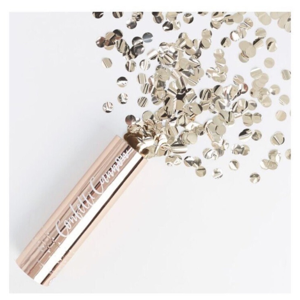 Set of 4 - Rose Gold Confetti Cannons Birthday Wedding Confetti Poppers